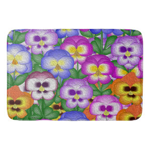 Pansies Bath Mat