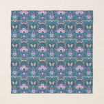 Pansies, birds and butterflies scarf<br><div class="desc">Hand-painted garden wallpaper with pansies, lilies, bleeding hearts flowers, leaves, birds and butterflies. seamless pattern</div>