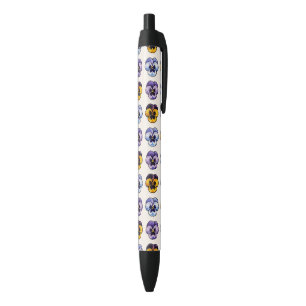Pansies Black Ink Pen