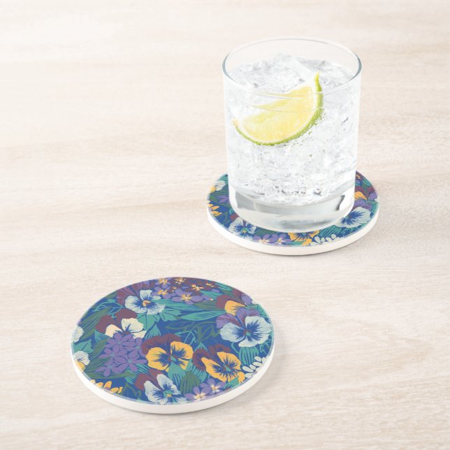 Pansies Coaster (Side)