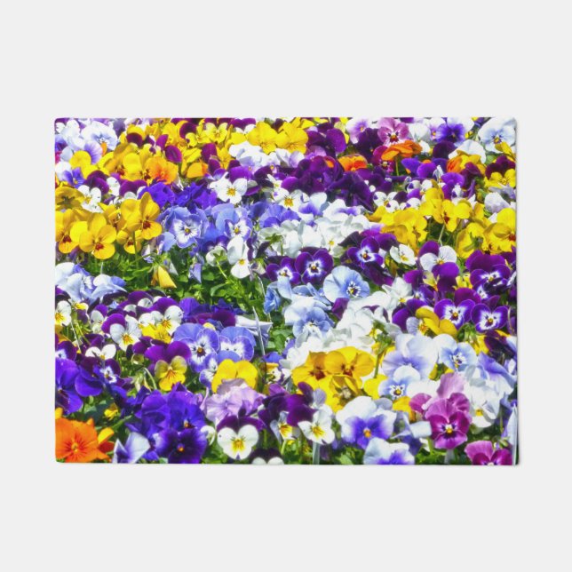 Pansies Doormat (Front)
