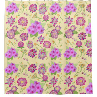 Pansies Floral Bouquet Douche rideau