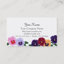 Pansies Floral Business Cards