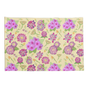 Pansies Floral Design Pair of Standard Pillowcases