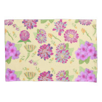 Pansies Floral Single Standard Pillowcase