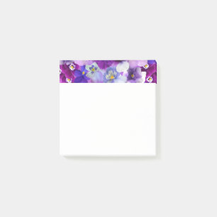 Pansies Flowers Floral Border Print Design Post-it Notes