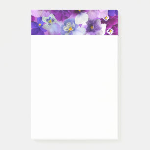 Pansies Flowers Floral Border Print Design Post-it Notes