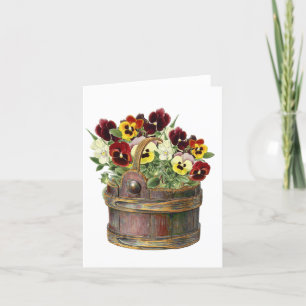 Pansies Flowers   Thank You Card