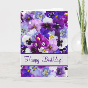  Pansies Folded Greeting Card