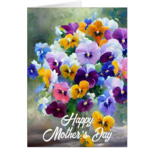 Pansies Happy Mother's Day Greeting Card
