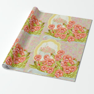 Pansies in a Bowl Wrapping Paper