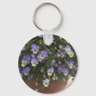 pansies keychain