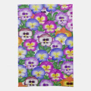 Pansies Kitchen Towel