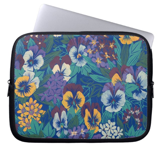 Pansies Laptop Sleeve (Front)