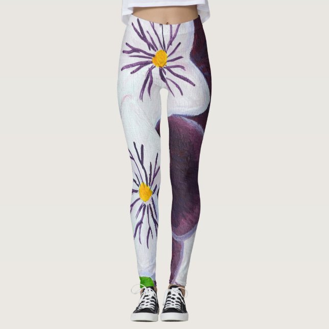 Pansies leggings  (Front)