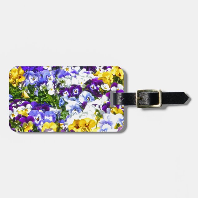 Pansies Luggage Tag (Front Horizontal)