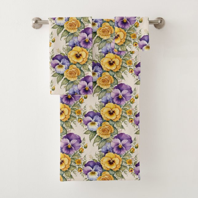 Pansies Moderne Vintage Floral (En situation)