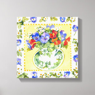 Pansies - nasturtiums 2013 canvas print
