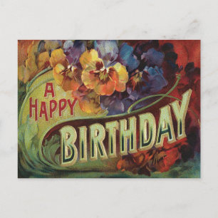 Pansies Pansy Rainbow Flowers Floral Postcard