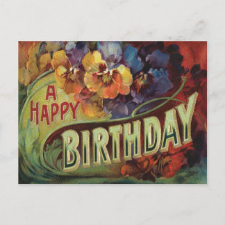 Pansies Pansy Rainbow Flowers Floral Postcard