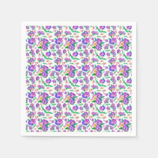 Pansies Pattern Paper Napkin