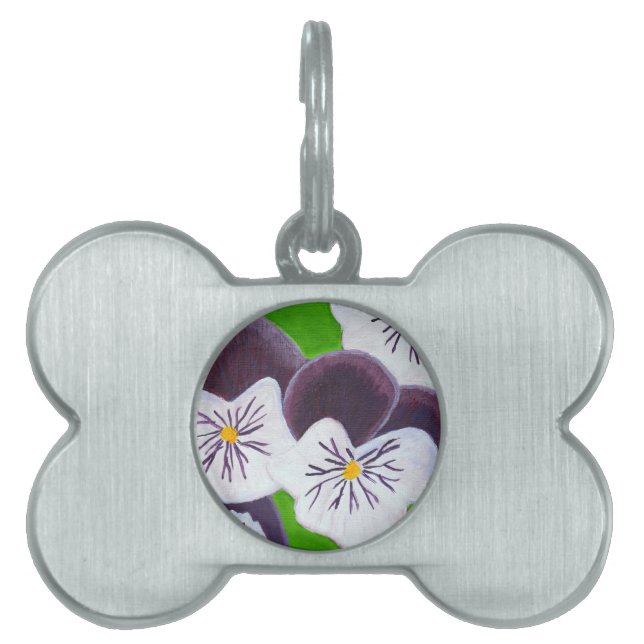 Pansies Pet Tag (Front)
