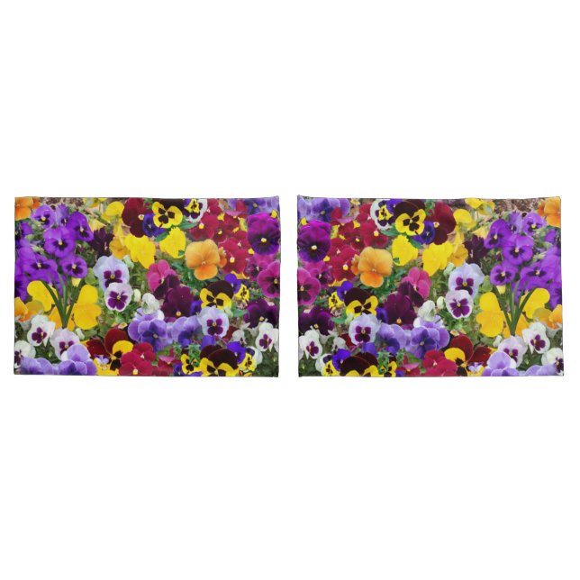 Pansies pillow case 2017 reversable (Back-Set)