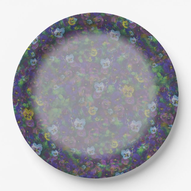 Pansies Plates [purple] (Front)