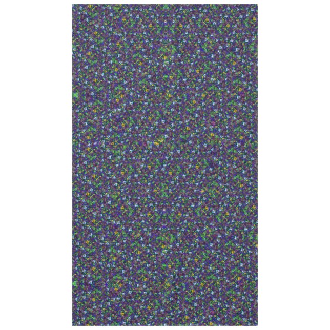 Pansies [purple] 60x104 Large cotton table cloth (Front)