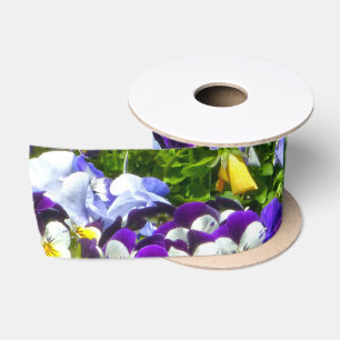 Pansies Ribbon Satin Ribbon