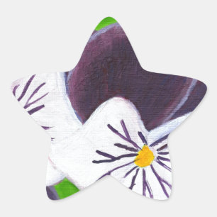 Pansies Star Sticker