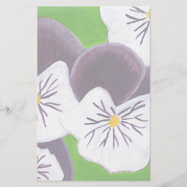Pansies Stationery (Front)