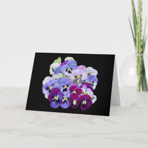 Pansies sur un Merci Arrière - plan noir