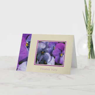 Pansies Thank You Note Card
