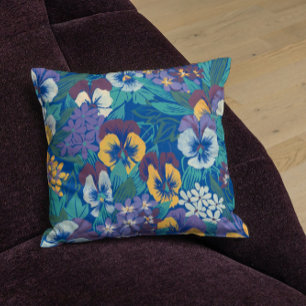 Pansies Throw Pillow