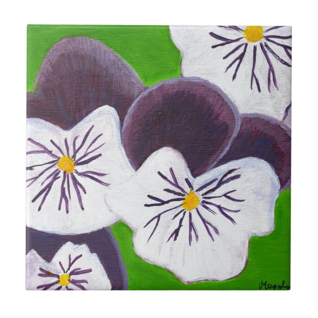 Pansies Tile (Front)