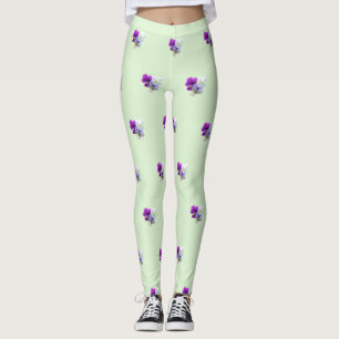 Pansies trois fleurs motif Legging