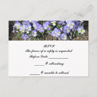 Pansies Wedding RSVP Reply Card