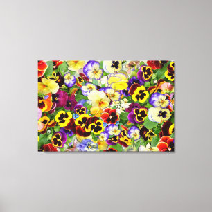 Pansies ~ Wrapped Canvas Print
