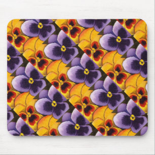 "Pansy #1" Tiled Pattern Floral Mousepad