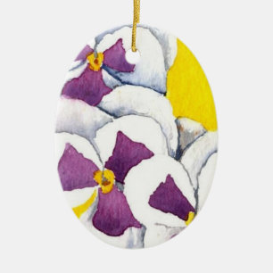 "Pansy #4" Floral Ornament