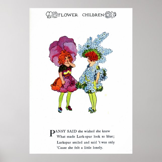 Pansy and Larkspur Poster (Front)