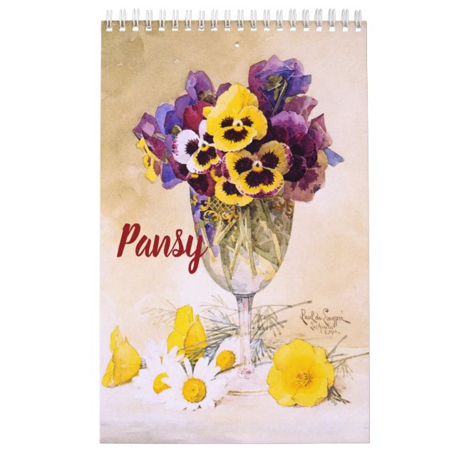 Pansy Art Calendar (11" x 7") (Cover)