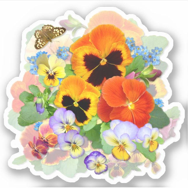 Pansy Bouquet Contour (Front)