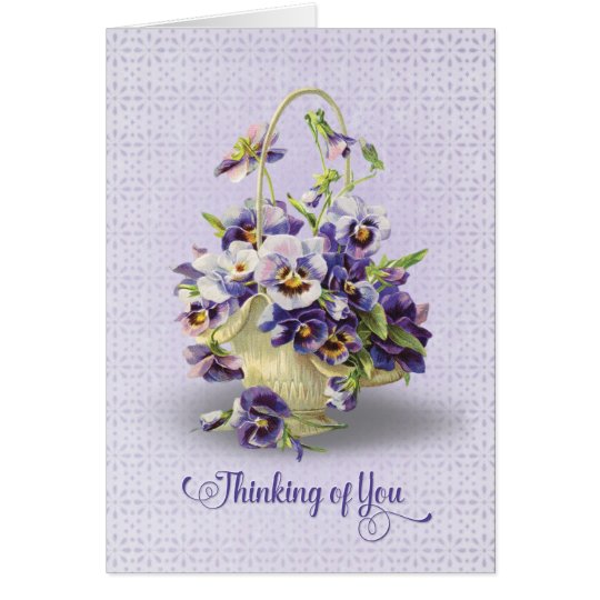 pansy bouquet-thinking of you card