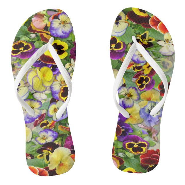 Pansy Cascade Flip Flops (Footbed)