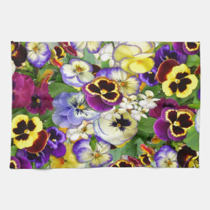 Pansy Cascade Kitchen Towel