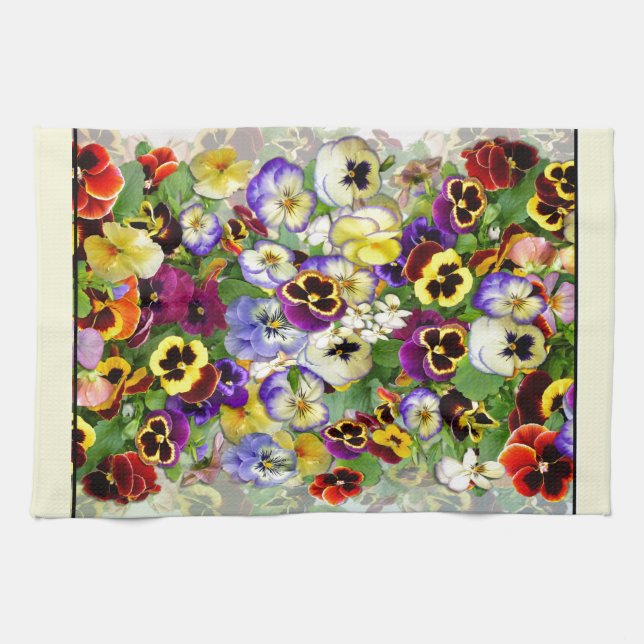 Pansy Cascade Kitchen Towel (Horizontal)