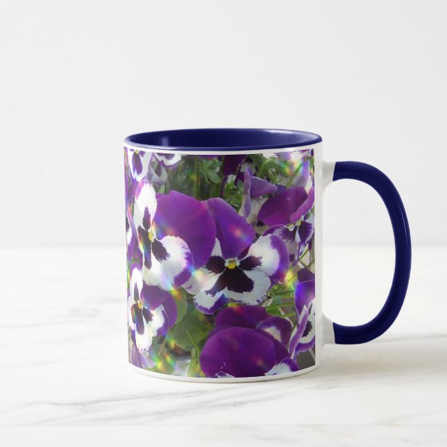 Pansy Ceramic Coffee Mug (Right)