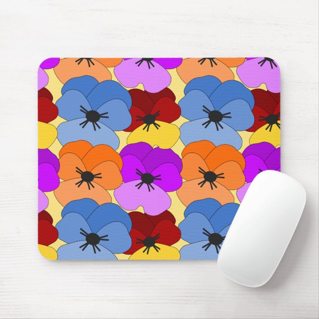 Pansy Collage  Mouse Pad (With Mouse)